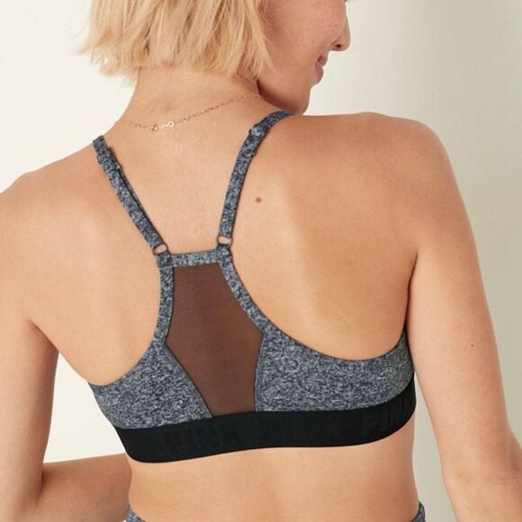 Victoria's Secret PINK Ultimate Lightly Lined Wireless Mesh Back Sports Bra XS - Picture 4 of 6